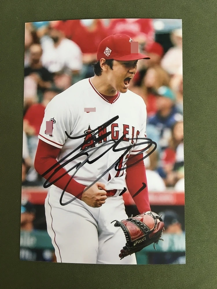 Hand Signed Ohtani Shohei Autographed Photo J-POP 4*6 GIFTS RARE 2023C