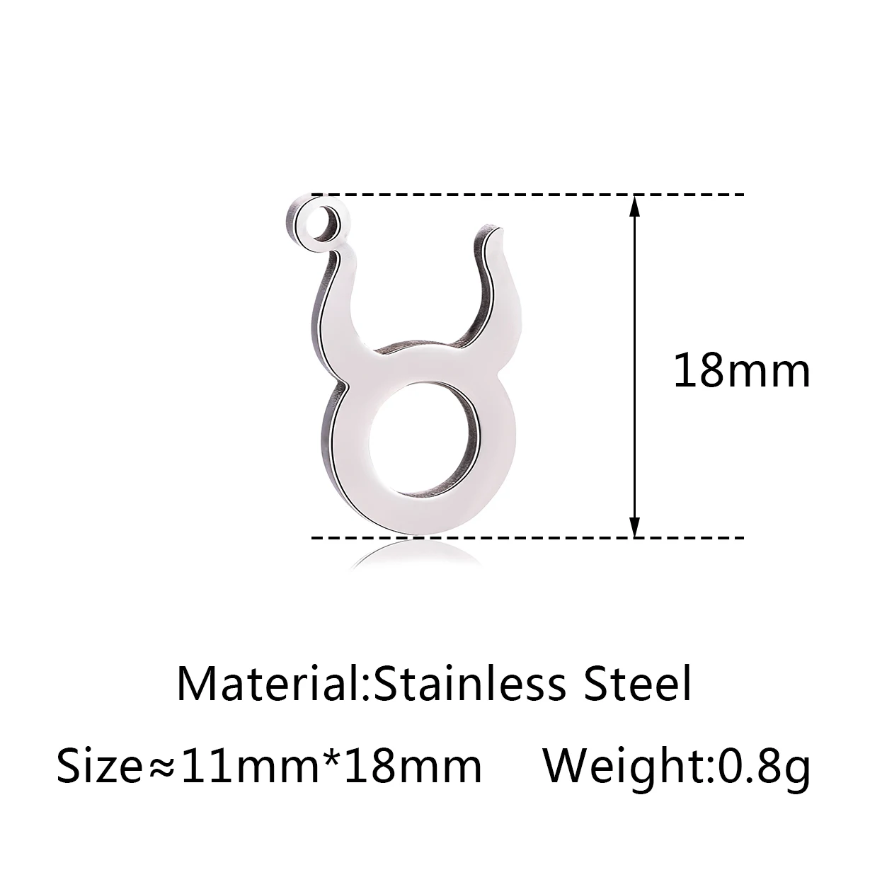 5pcs/Lot Stainless Steel Zodiac 12 Constellation Charms Aries Cancer Libra Charm Fit Necklace Earrings Bracelet Jewelry Gif