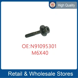 N91095301 M6X40 Hexagon Head Bolt Combi M6X40 FOR Bora Caddy Cc N 910 953 01 M6X40mm M6*40