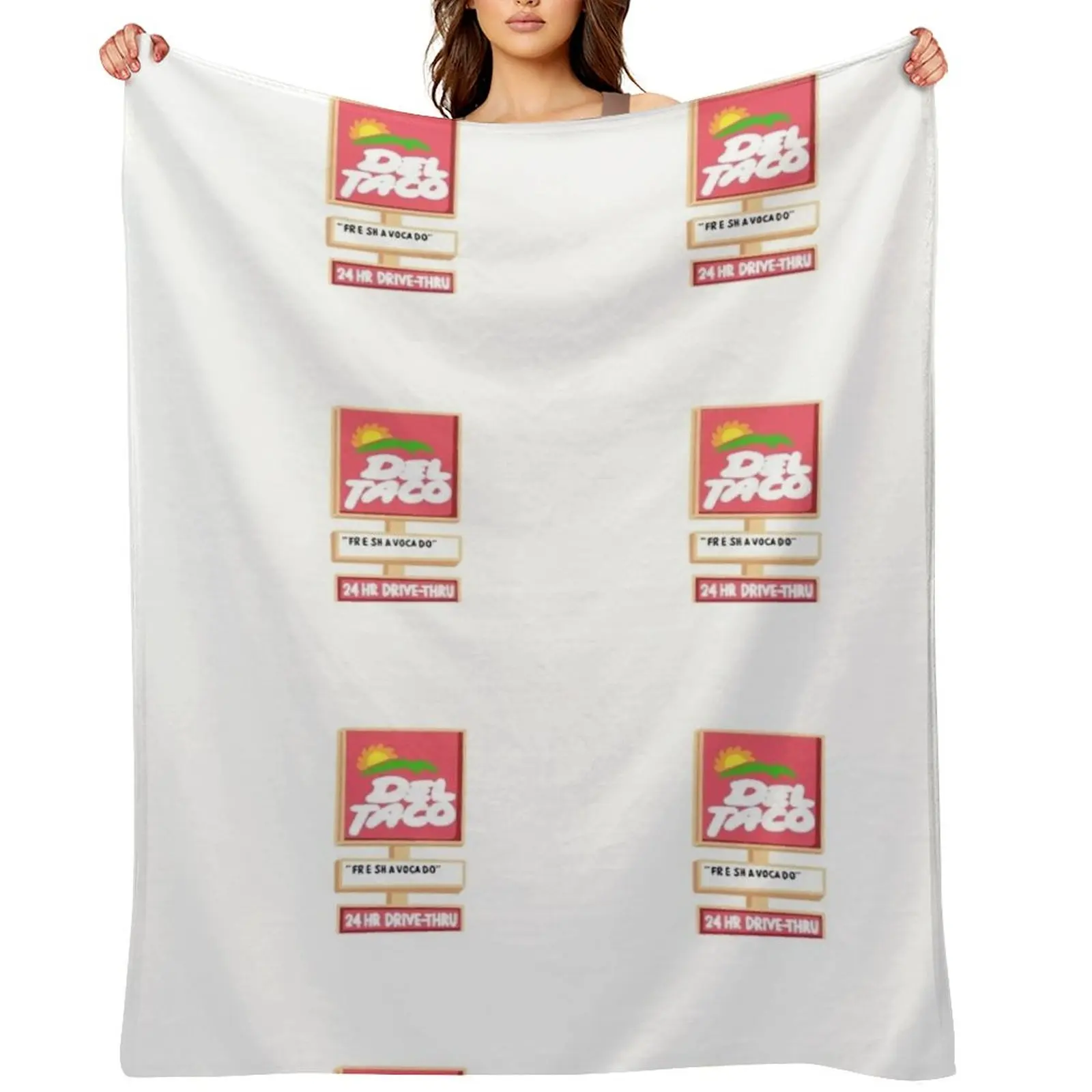 

Del taco sign Throw Blanket Blankets Sofas Of Decoration Soft Plush Plaid Thermal Luxury Throw Blankets