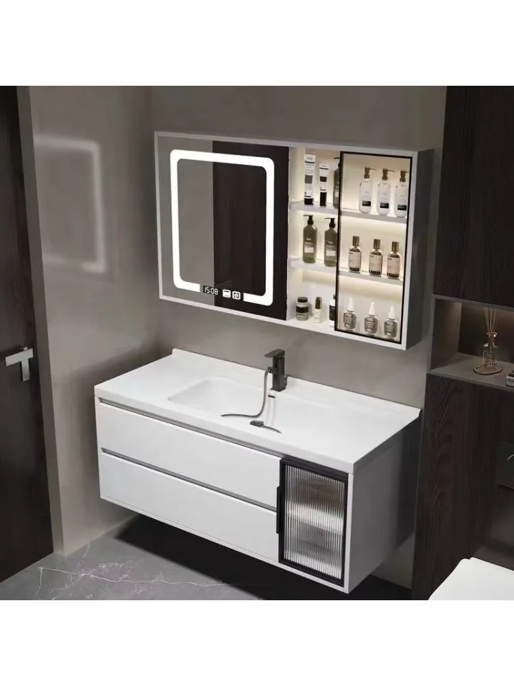 Wall Mounted Bathroom Cabinet Vanity Cabinet with Light Emitting Diode Mirror Bathroom Cabinet