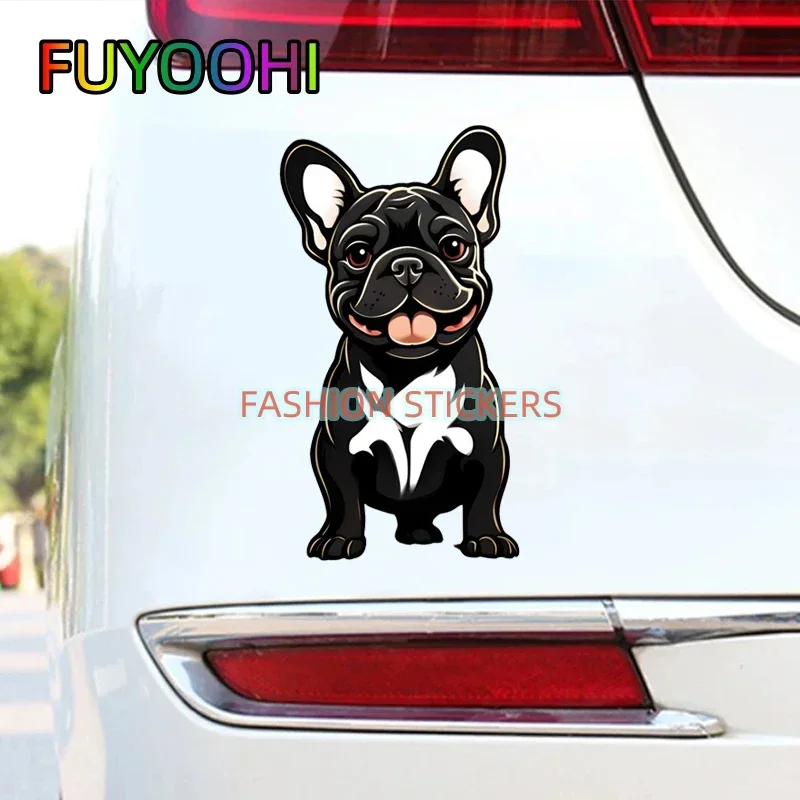 

FUYOOHI Fashion Decals French Bulldog Dog Strong Adhesive PET Stickers Stylish Pattern Decoration for Car Automobile Windows