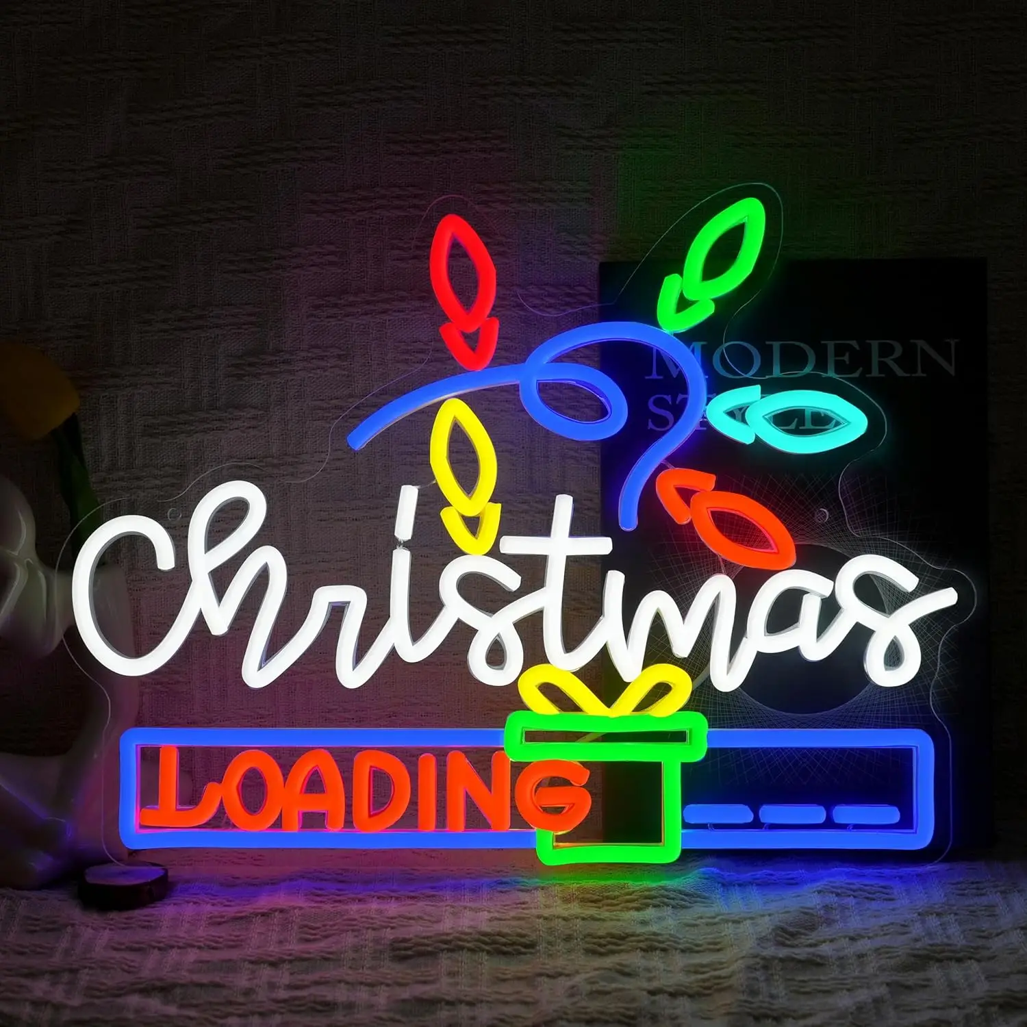 Merry Christmas Neon Sign USB Dimmable LED Neon Lgiht for Xmas Party Bar Club Shop Window  Home Decoration Gift Light up Sign