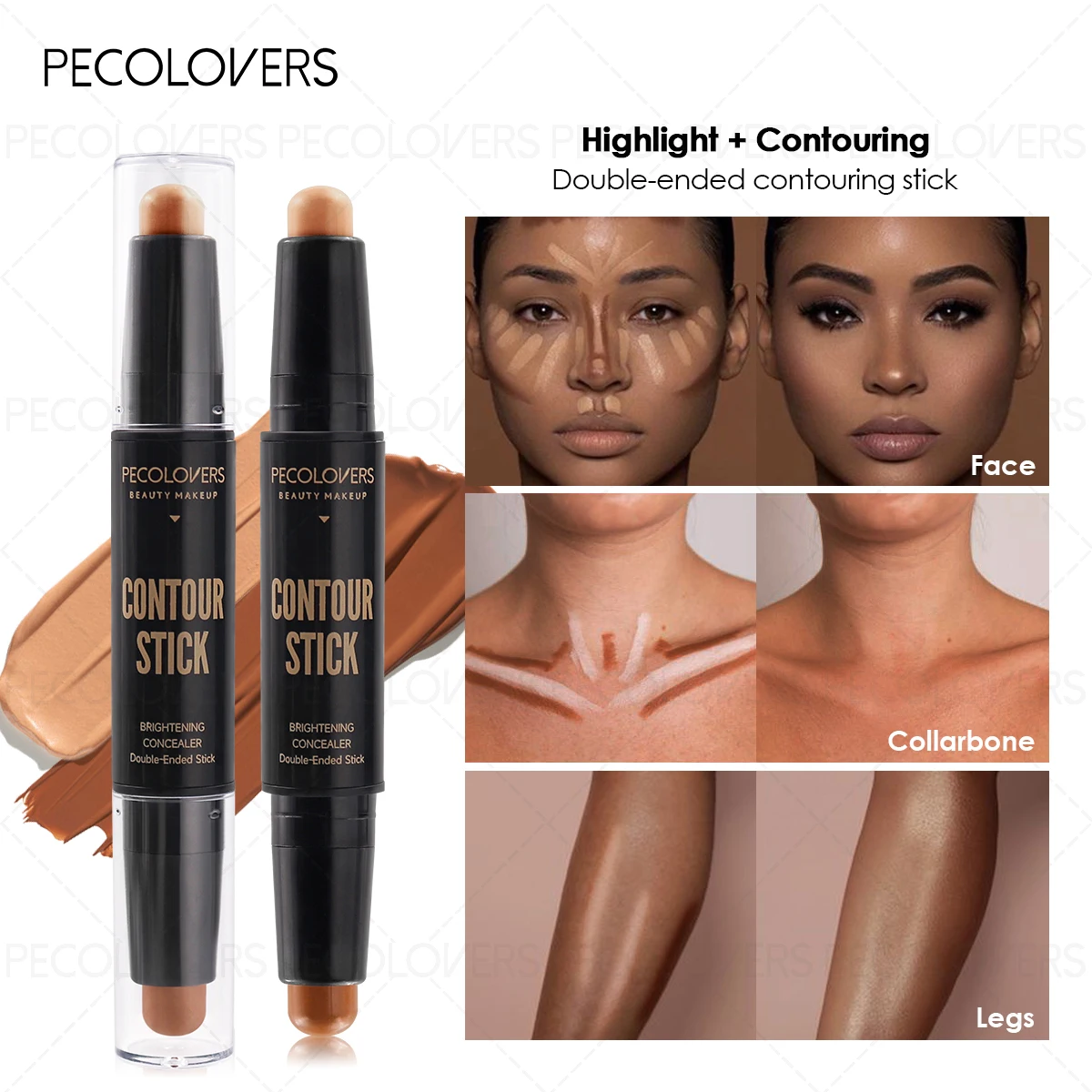 Waterproof Liquid Contouring Bronze Stick Highlight Contour Concealer Stick Face Make Up Foundation Makeup Pencil Cosmetics