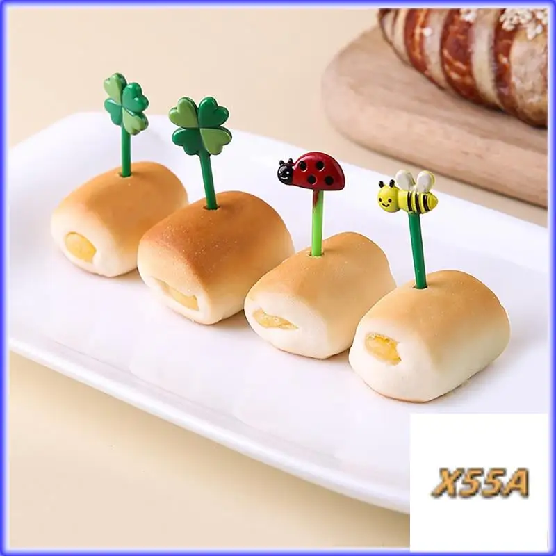 

XX-Children's Fruit Pick Needle Sticks, Toothpick Decorations, Mini Fruit Cake Dessert Food Lunch Box Bento Accessories