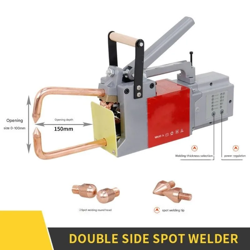 Portable Spot Welder Electric Handheld Welding Tip Metal Sheet Spot Welding Machine for Carbon Steel and Aluminum Sheet 220V