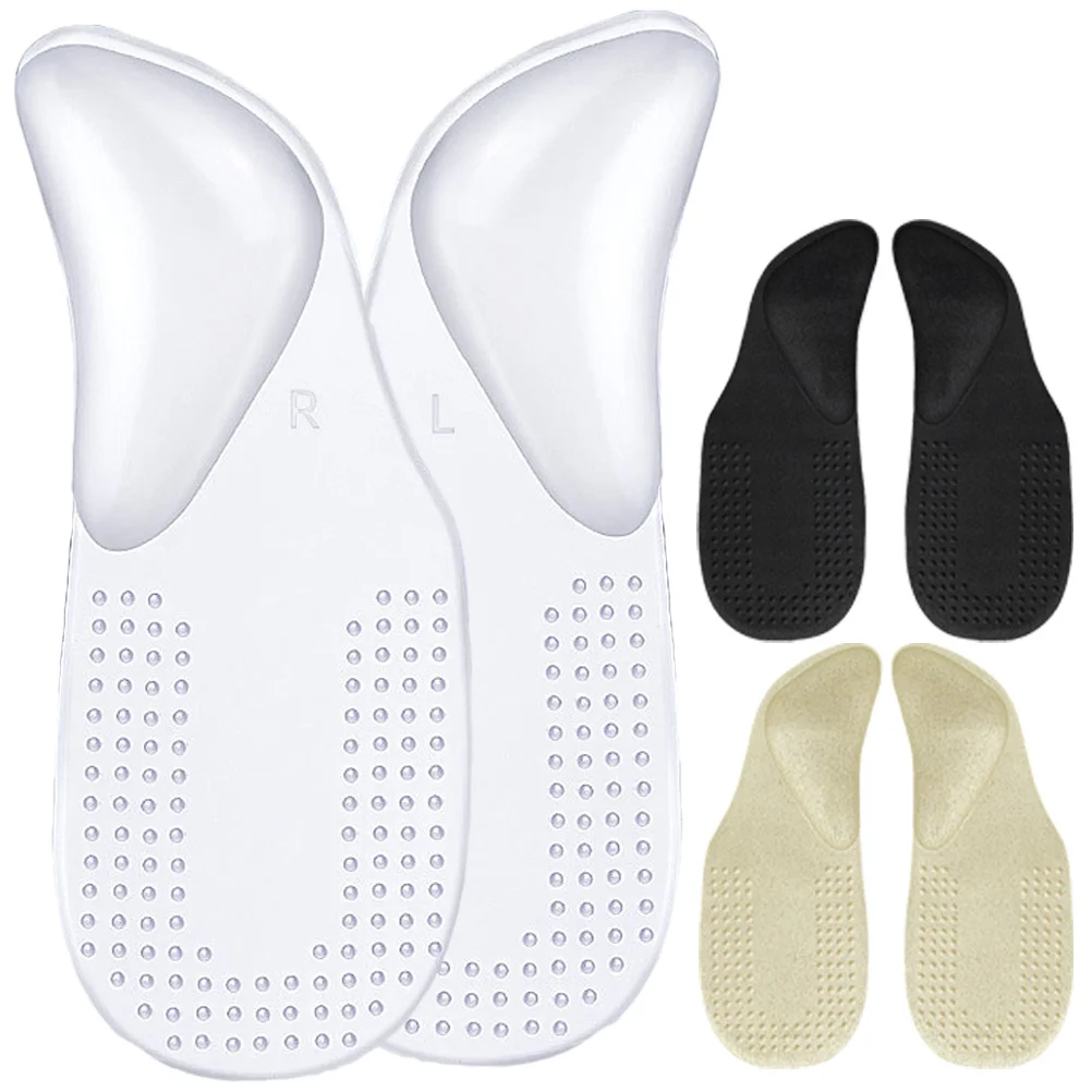 3Pairs Heel Pads High Heel Arch Support Cushion Comfortable Breathable Reusable Gel Insole Shoe Insert for Foot Pain Relief