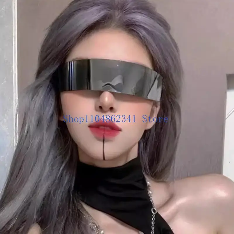 Lunettes de fête miroir amusantes pour femmes et hommes, lunettes futuristes créatives, accessoires de Costume de Cosplay d'halloween