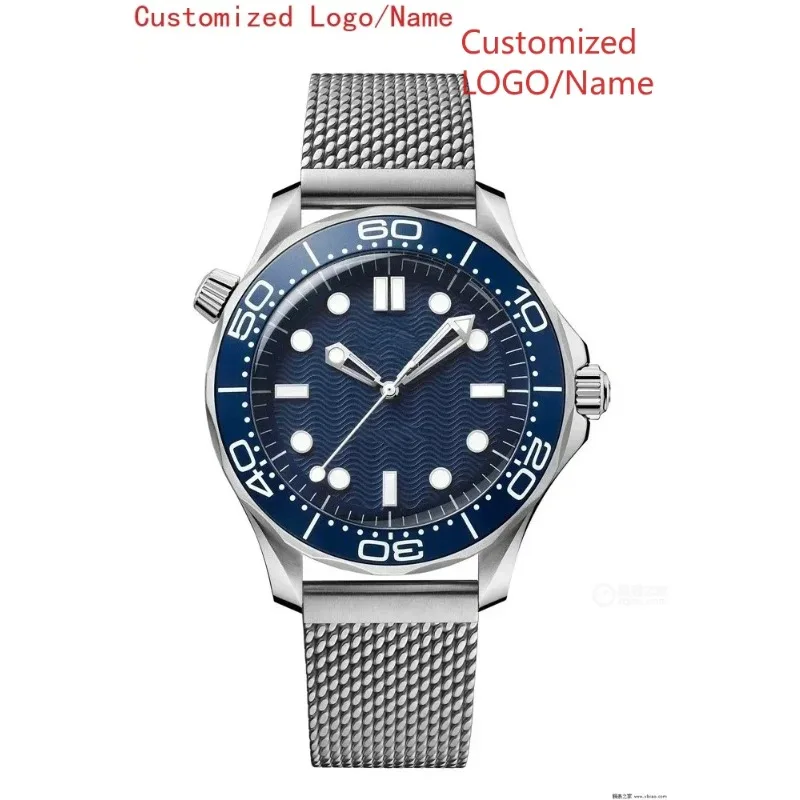 Relógio mecânico automático masculino 904l aço inoxidável preto azul verde moldura de cerâmica rosa ouro safira relógios de luxo personalizados