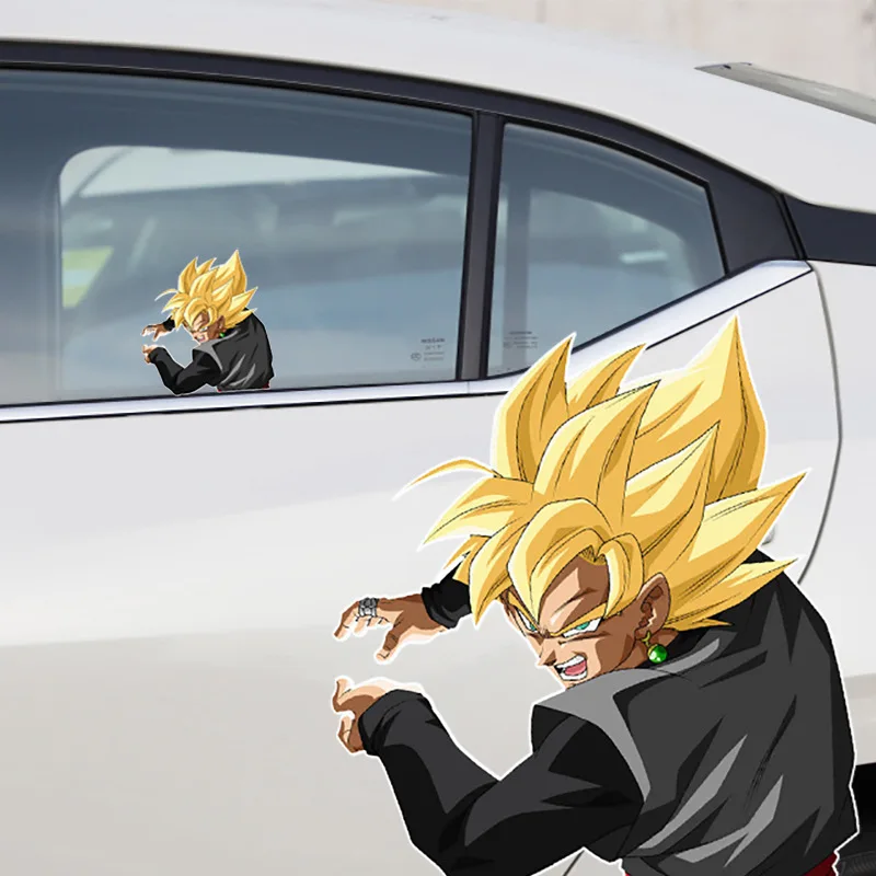 Dragon Ball Black Son Goku Anime Car Sticker Fuel Tank Cap Decoration Sticker Motorcycle Modified Children\'s Toy Birthday Gift