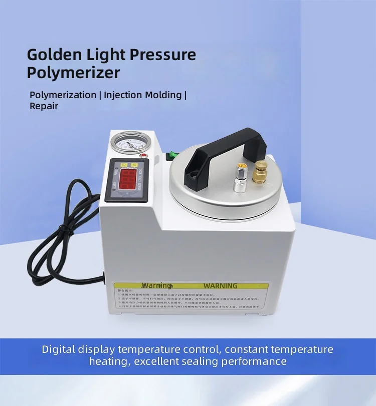 Dental Pressure Polymerizer, Portable Injection Molding Machine, Boiling Tooth Curing, Denture Adsorbent, Lab Equipment