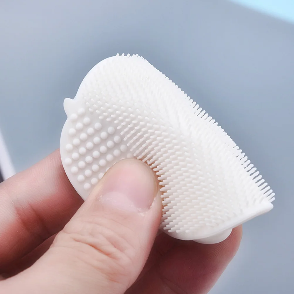 

3pcs Silicone Octopus Facial Face Cleansing Tool Gentle Exfoliating Brush For Sensitive Skin Body Fruit Cleaning White Stretchy