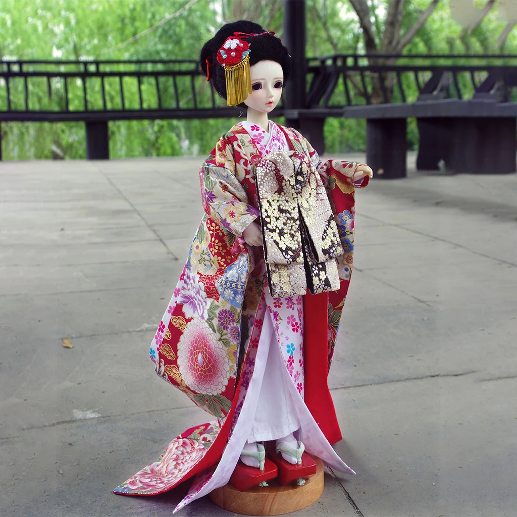 

1/4 1/3 Scale Ancient Costume BJD Clothes Japanese Oiran Kimono Outfit For MSD SD13 Girl SSDF ID75Uncle Doll Accessories C2234