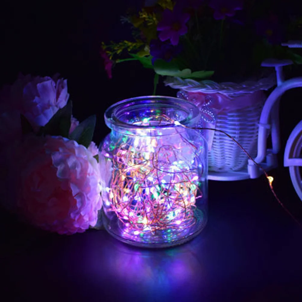 4 قطعة ديكور الإضاءة الملونة LED أضواء الجنية تعمل سلسلة مقاومة للماء لعيد الميلاد مهرجان حديقة غرفة نوم في الهواء الطلق #2