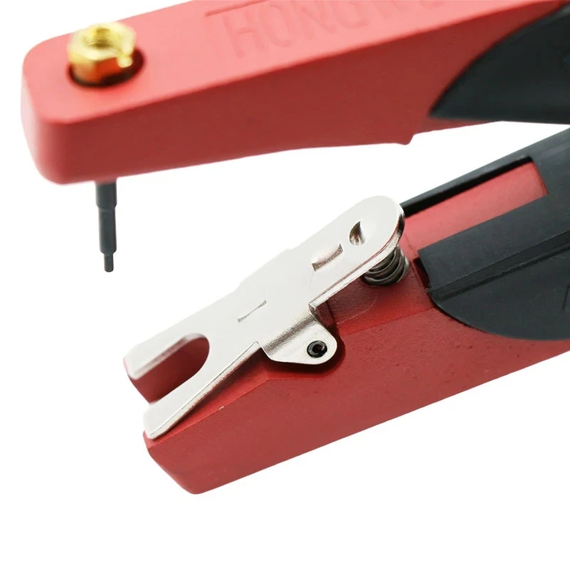 1 Pcs Practical Cattle Livestock Metal Goat Sheep Horse Ear Tag Animal Tools Plier Forcep Applicator Red Alloy Material