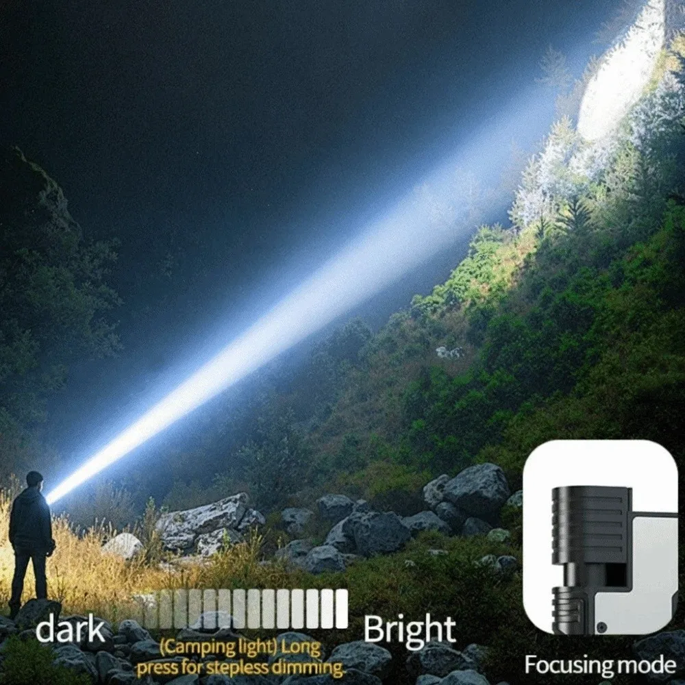 High Power LED Work Light 3 Lighting Modes Waterproof Magnetic Work Flashlight Magnetic Base Rotating Head High Lumen Light