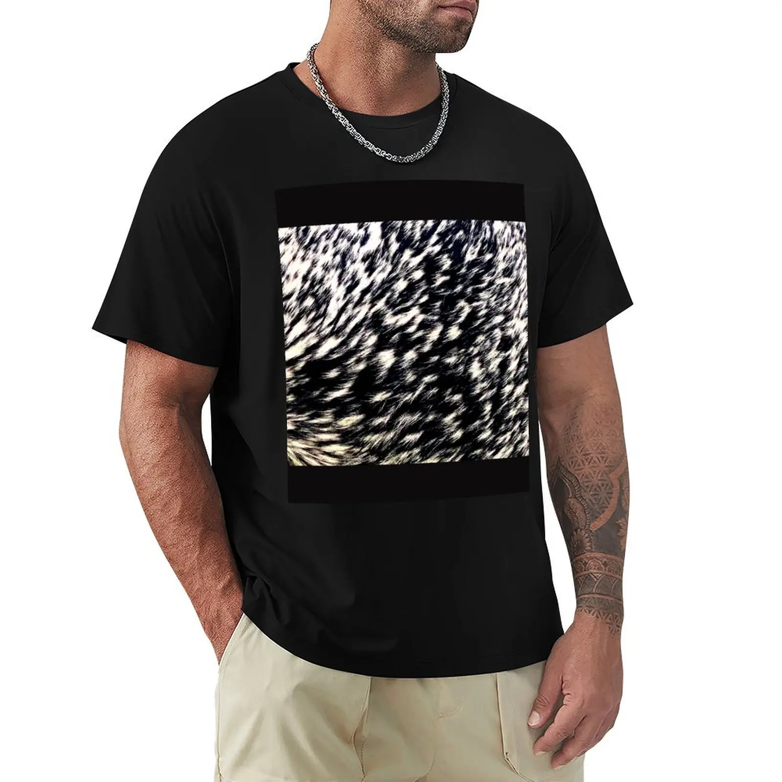 

SPECKLE PARK COW HIDE PATTERN T-Shirt korean fashion clothes baggy shirts mens funny t shirts