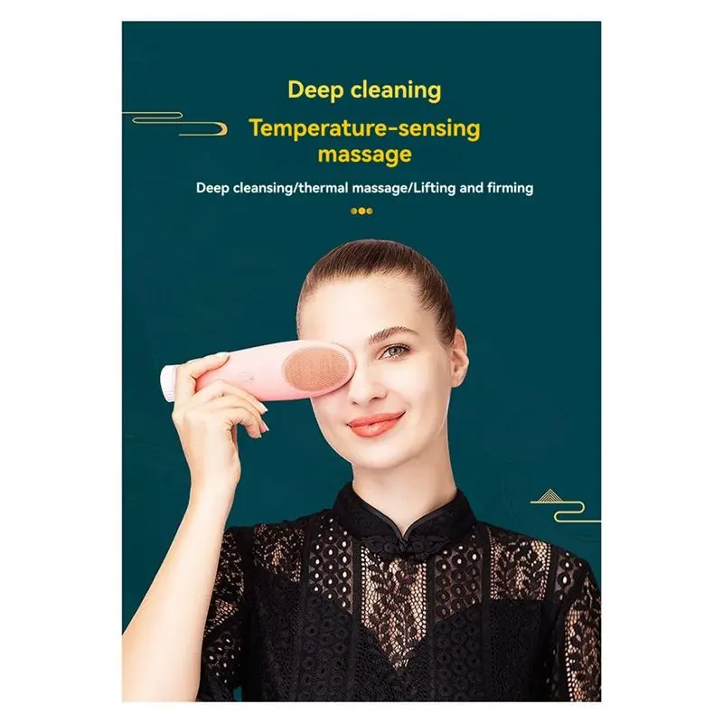 B64B-Face Scrubber Exfoliator, wodoodporna szczoteczka do oczyszczania twarzy, urządzenie do oczyszczania twarzy, do masażu i oczyszczania