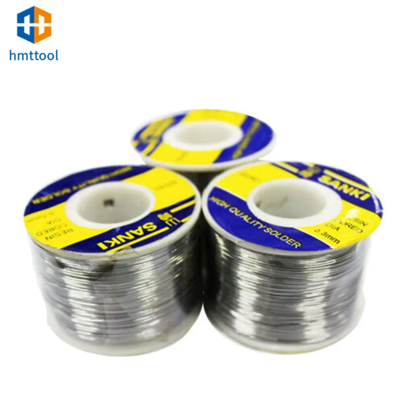 Imagem -02 - Sanki Fio de Solda 0.3 0.5 0.6 mm Linha de Chumbo de Estanho 0.8 1.0 250 mm e 60 g Ferramentas de Reparo para Solda