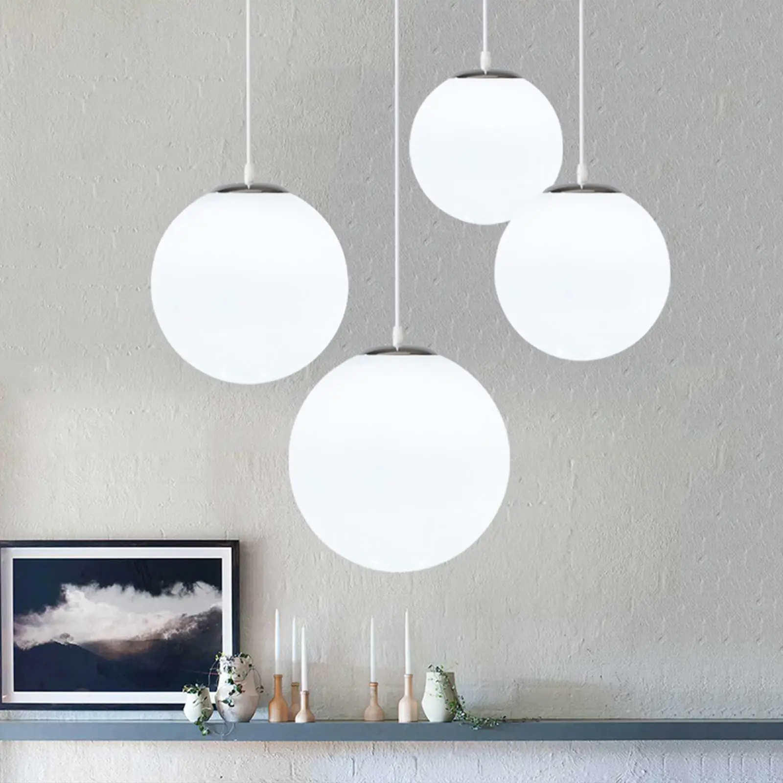 

Modern Glass Lamp Shade Ceiling Light Shade Chandelier Round Fixture Cover for