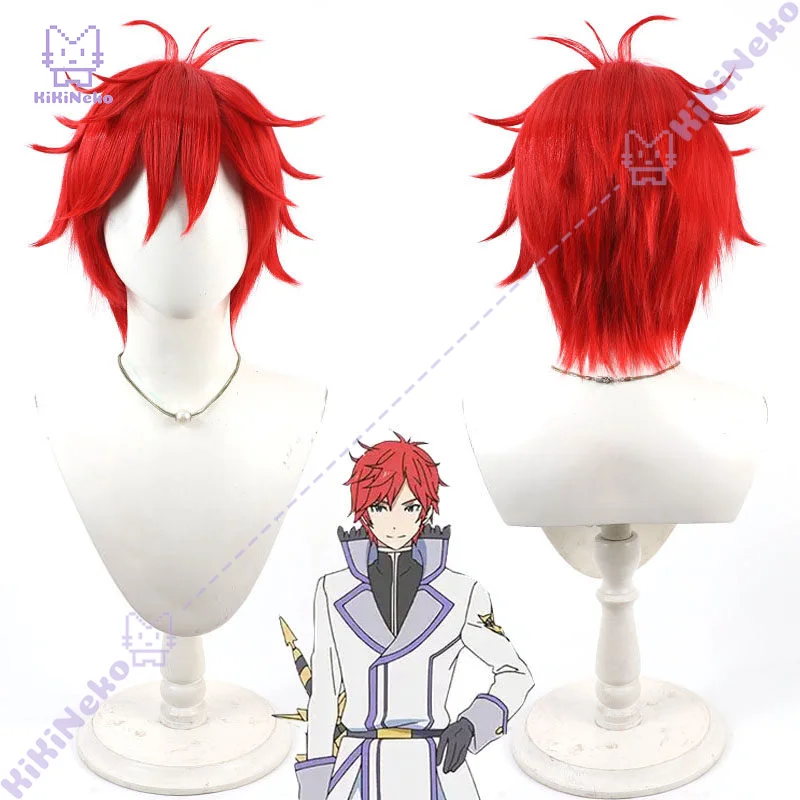 

Парик для косплея Рейнхарда ван Астреи из аниме Re Zero, короткий красный парик для косплея Рейнхарда ван Астреи для вечеринок Comicon, для взрослых женщин и мужчин