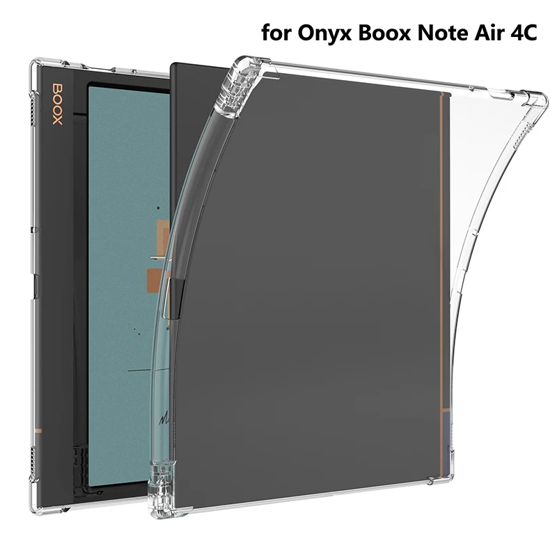 Transparent TPU Protective Case With Smart Pencil Holder Handhold Cover For Onyx Boox Note Air 4 C 4C E-Book Reader Protector