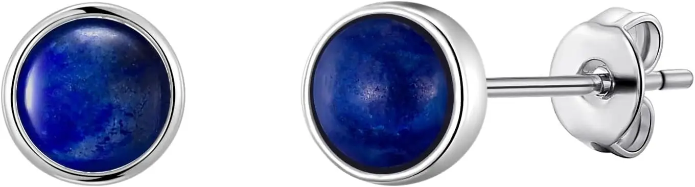 

Lapis Lazuli Stud Earrings Fine Jewelry Gift