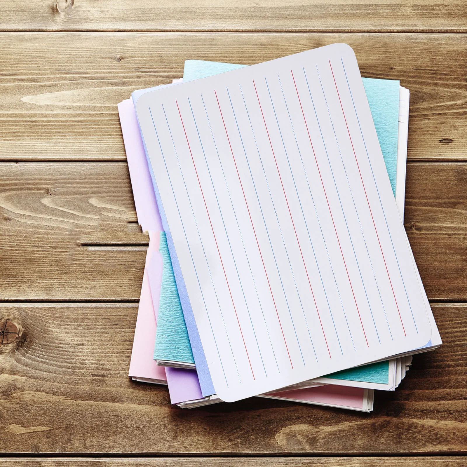 

2Pcs Whiteboards for Kids Double-Sided Dry Erase Boards Small Size with Lines and Blank Sides for Classroom Homeschool Learning