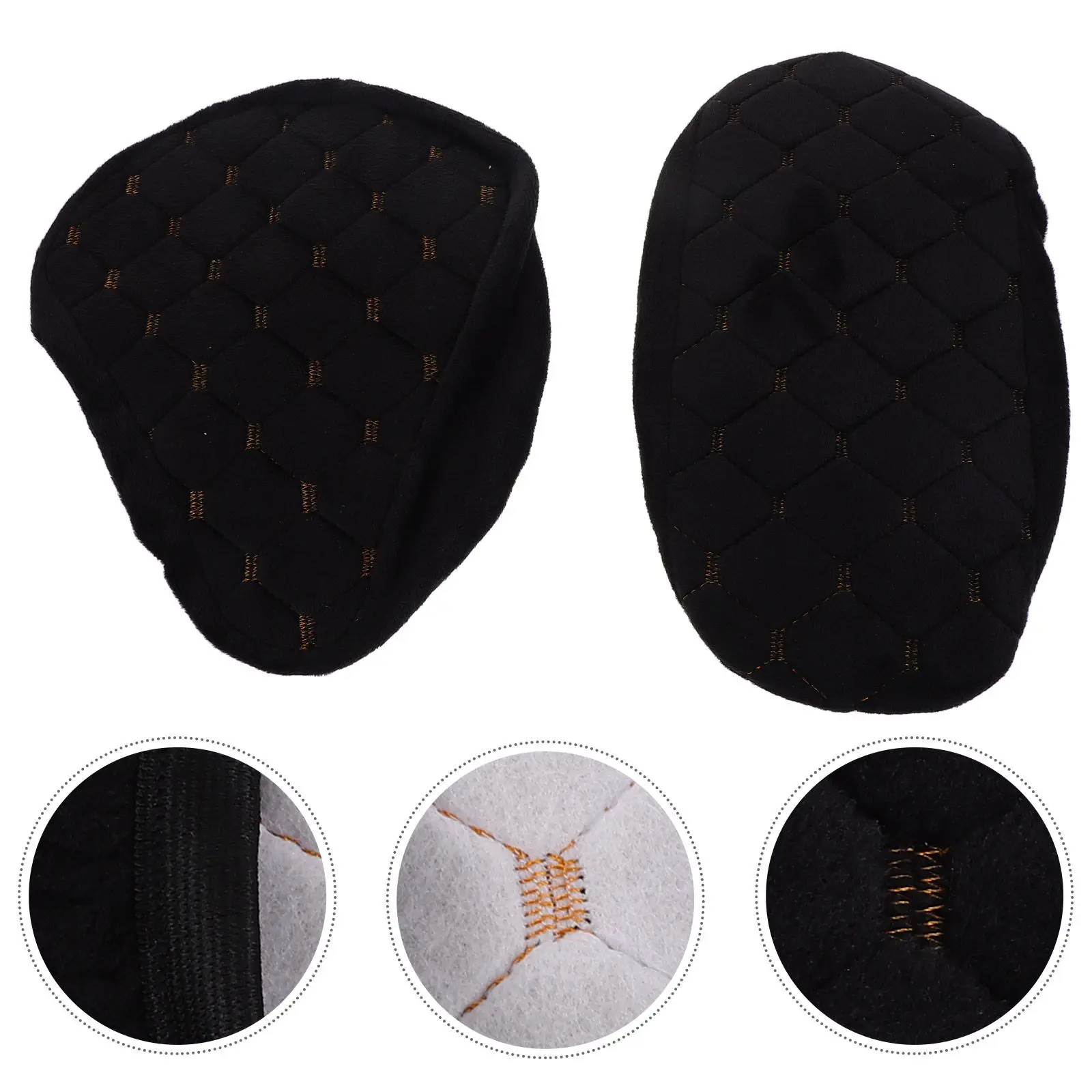 2Sets Winter Warm Padded Electric Bike Seat Cover Universal Cotton Saddle Cushion Non Slip Bicycle Seat Protector