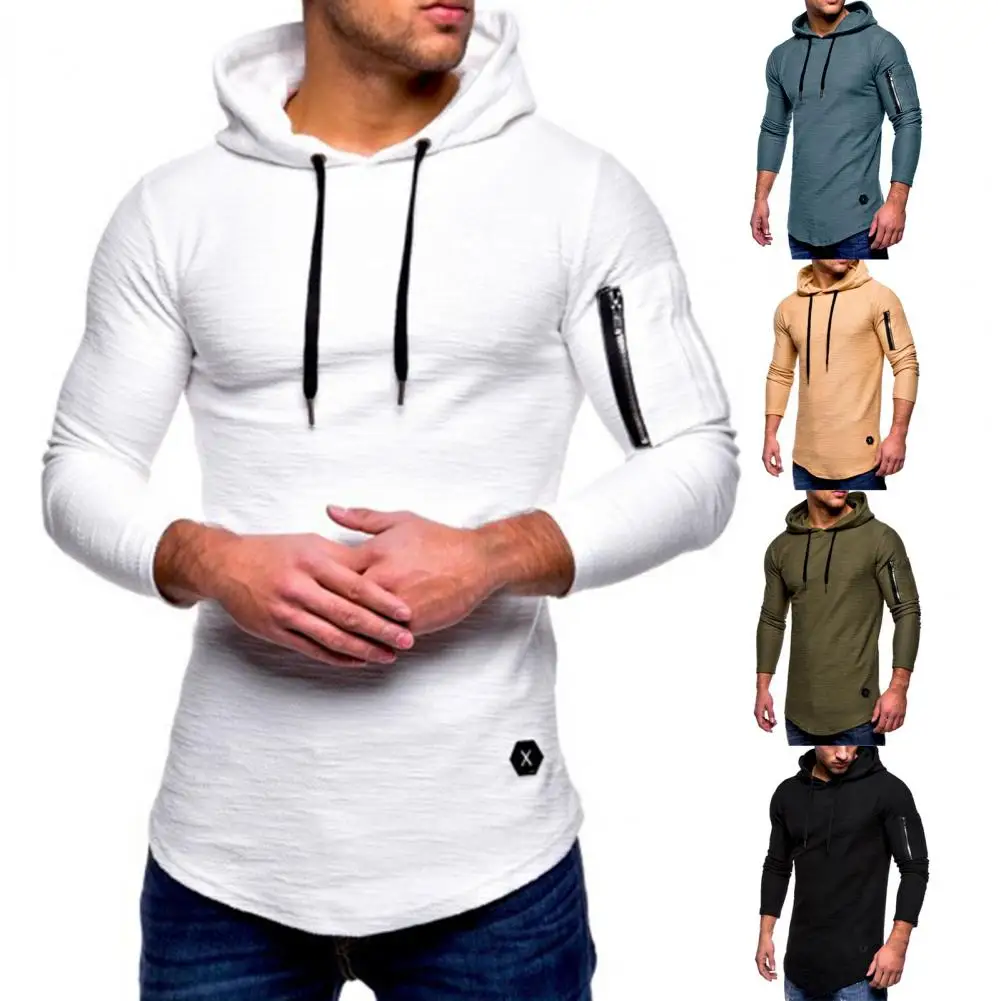 2024 Arm Zipper Men's Hoodies Sweatshirts Men Hooded Sweatshirt Arm Zipper Stitching Long Man Hoodies Sweatshirts