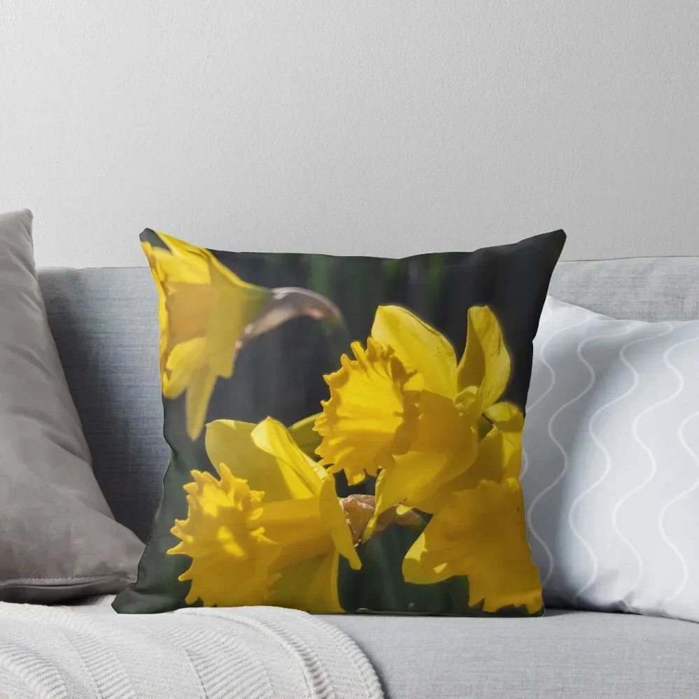 Daffodils Throw Pillow Luxury Pillow Cover Sofa Covers For Living Room Sofa Pillow Cover