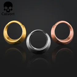 Casvort 1PCS Stainless Steel Clip Helix Hoop Nose Ring Tragus Thick Septum Rings Piercing Women Men Body Jewelry Cartilage