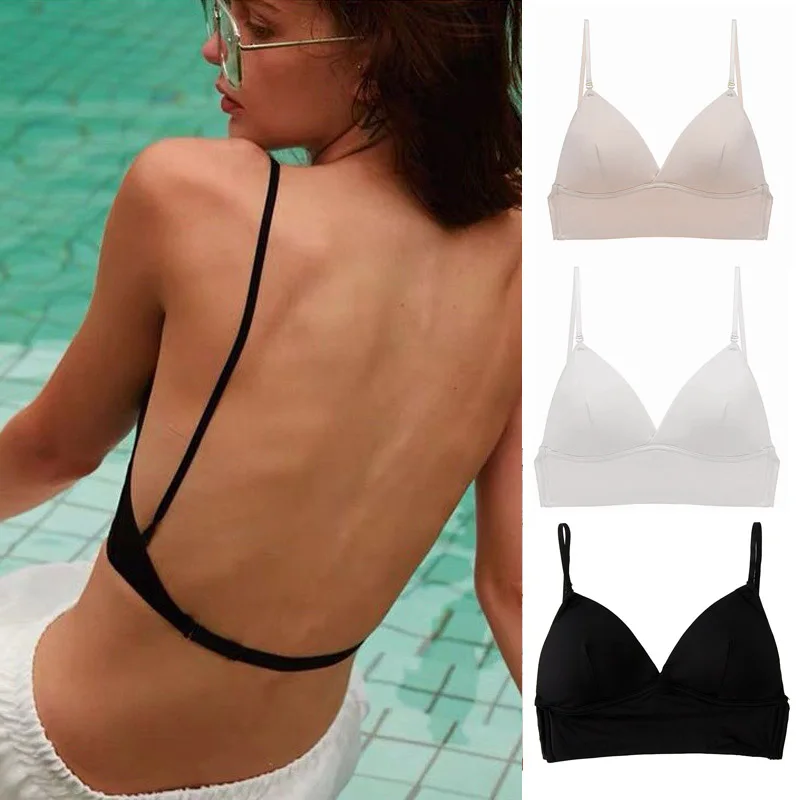 Summer Ice Silk Women Top Bra Yoga Seamless Vest Bras Sexy Female French Push Up Underwear Lingerie Sleep Top Padded Bralette