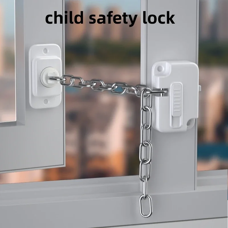 Child Safety Lock Baby Home Window Lock Strong Fixation Cabinet Refrigerator Door Lock Stainless Steel Cable Protection Children