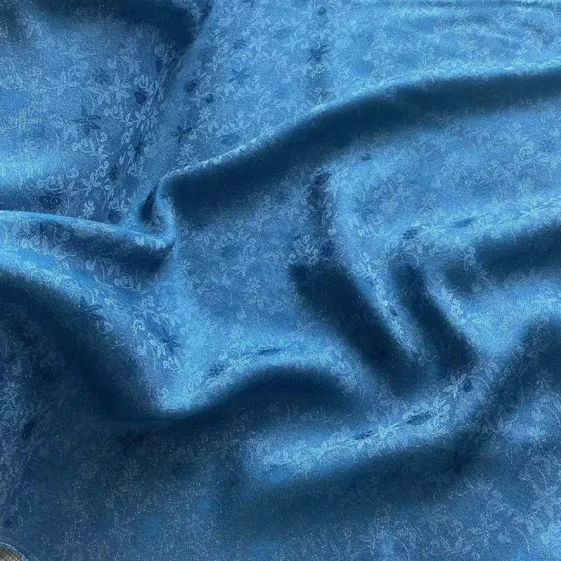 Silk Jacquard Brocade Fabric Bamboo Lingzhi Gold Thread Chinese Style for Spring Summer Qipao Hanfu DIY Fabrics for Sewing