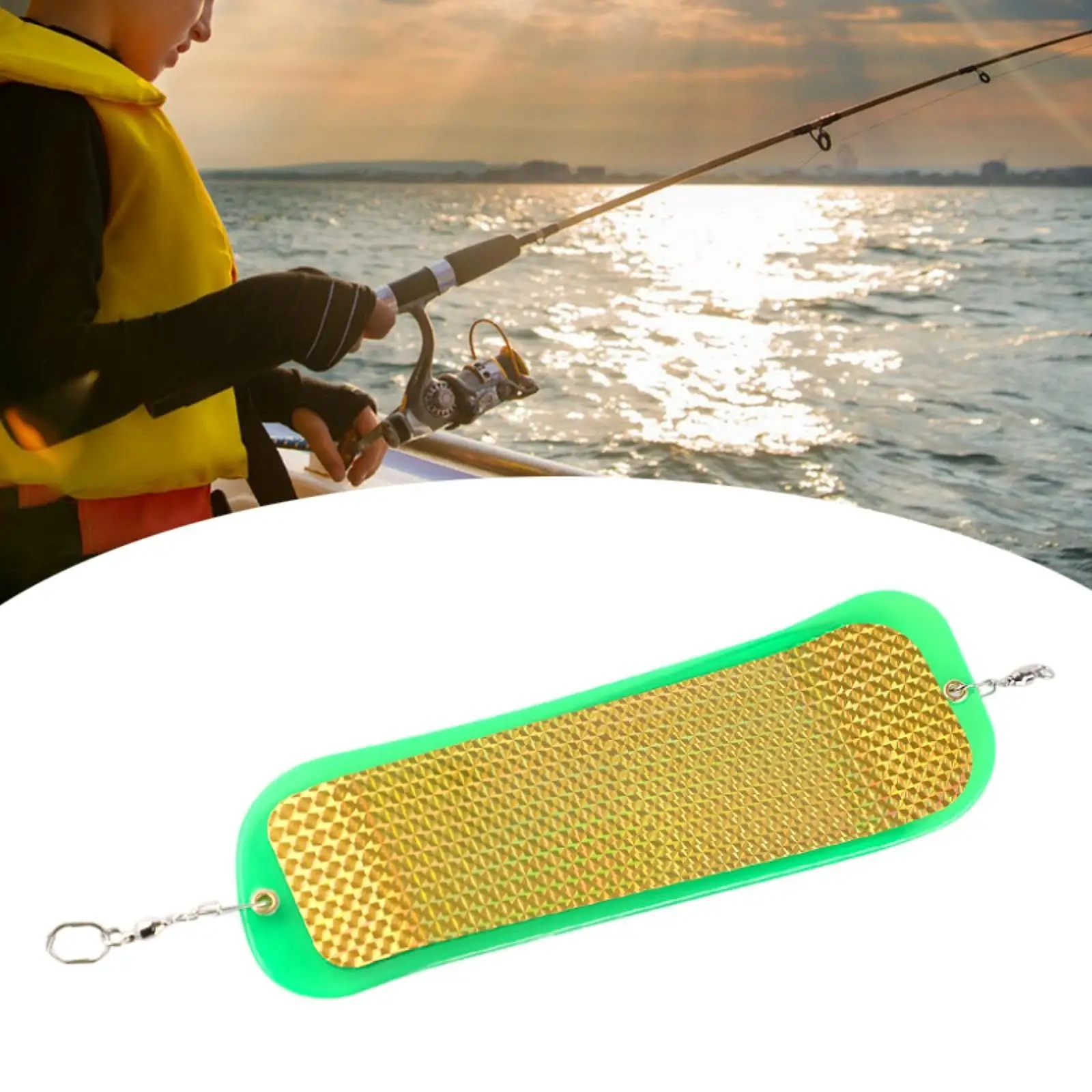

Fishing Lure Flasher Portable Tackle Lure Underwater Trolling Flasher for Trolling Salmon Trout Fishing Accessory
