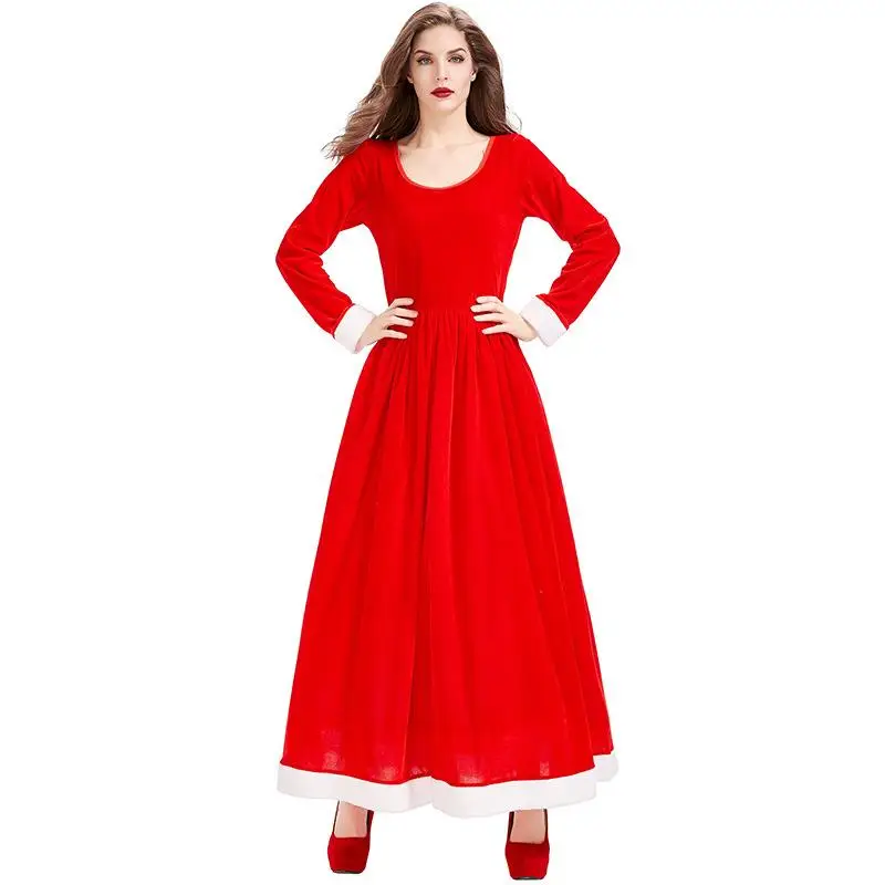 Cisas Par Costume S Claus awl Long Skirt One Two Wear Cisas Festival Women's Traditional National Stage Costume