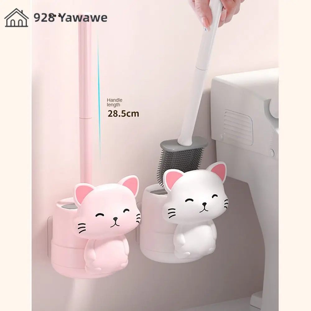 Squat Pit Cleaning Washing Toilet Artifact Long Handle Household Bathroom Bathroom Supplies Washing Toilet Brush No Dead Angle