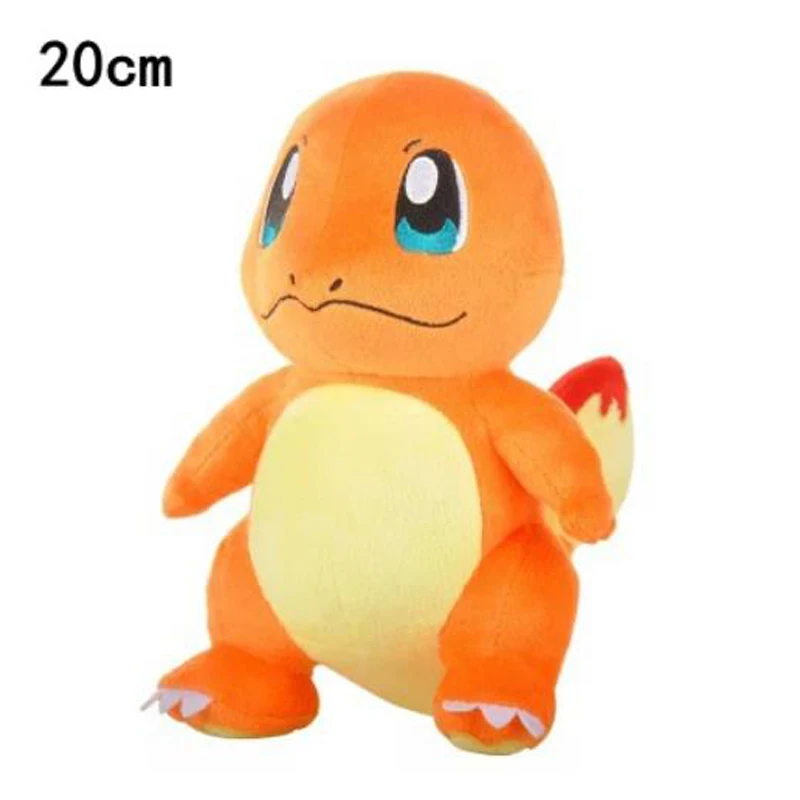 2025 Schattige Pikachu knuffel Pokemon Charmander Squirtle Bulbasaur gevulde pop Eevee Scorbunny Gengar Snorlax kerstcadeaus.
