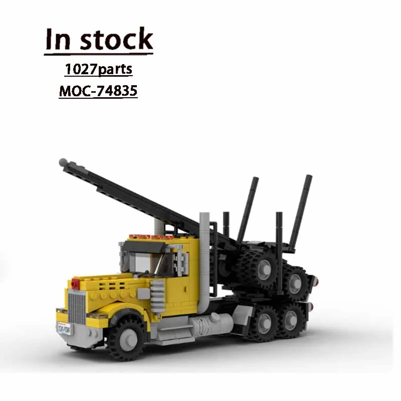 

MOC-74835 Log Truck Transport Truck Building Block Model, 1027 Pieces, Birthday Building Block Toy Gift for Boys and Children
