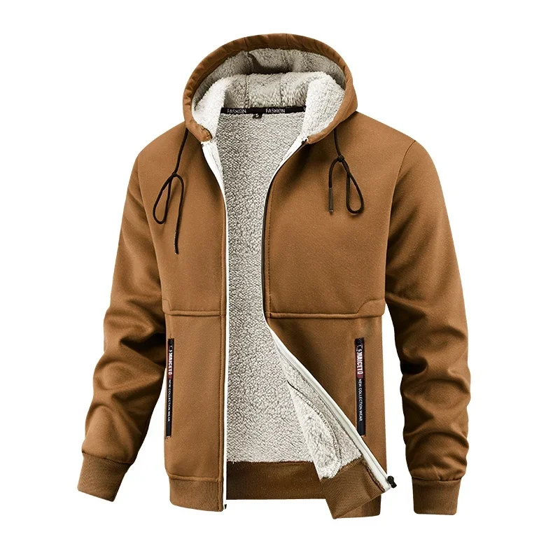 

2025 Autumn and Winter New Lamb Fleece Jacket for Men Comfortable, High Quality, Fashionable, With Fleece Warm Jacket for Men