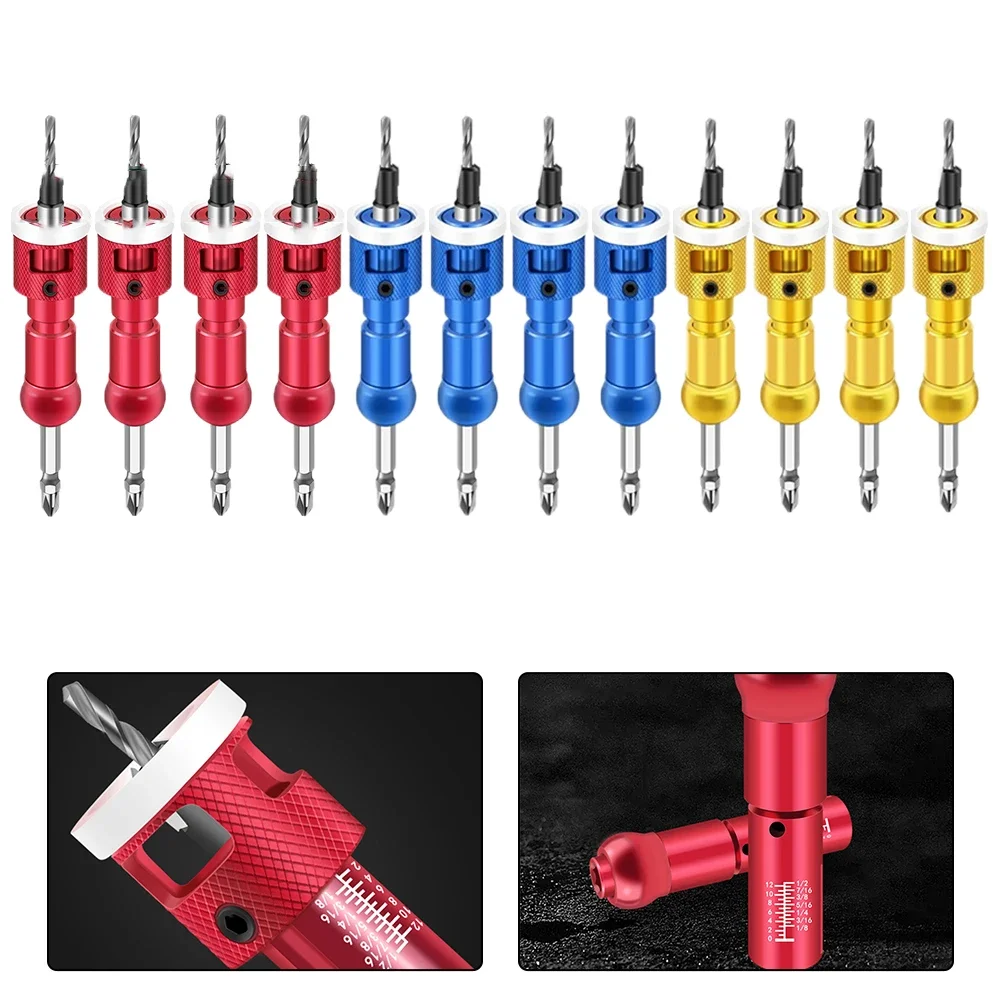 

Carbide Tipped Countersink Drill Bits With Depth Stop Hex Shank For Woodworking Limit Core Drill Bits Carbide Tipped Countersink