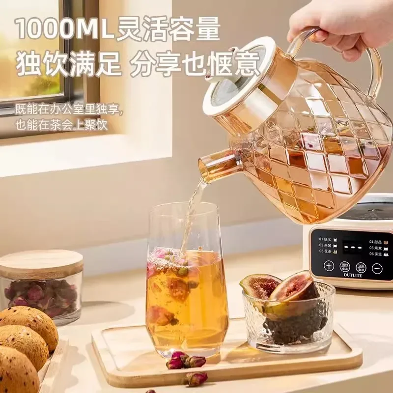 Health Pot for Home & Small Office - Multifunctional All - glass Tea - maker Kettle with Flower Teapot home appliance