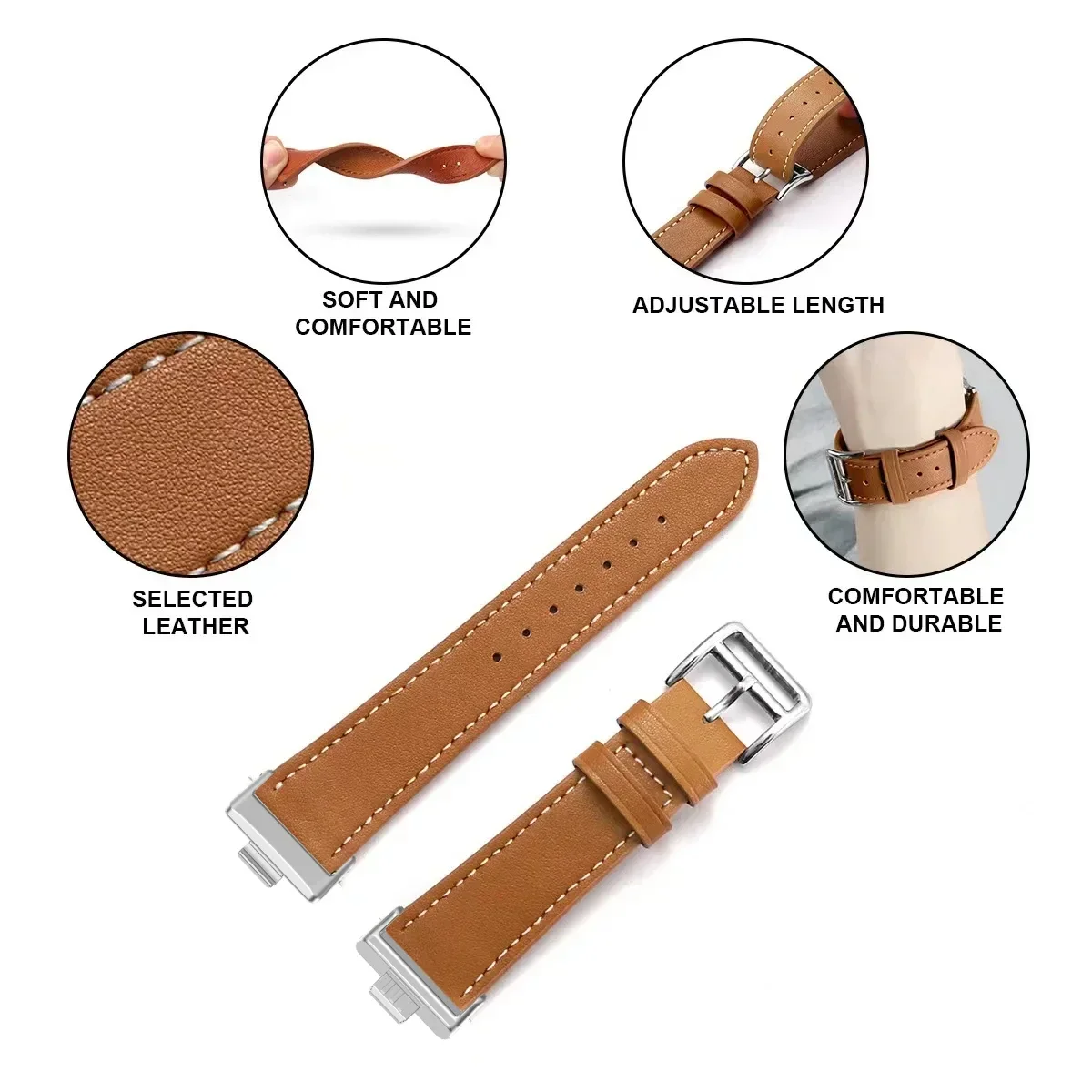 Skórzany pasek do zegarka Huawei Fit 4/3 Sportowa oddychająca bransoletka na nadgarstek do Huawei Fit 4 Pro Wymienne akcesoria do bransoletek