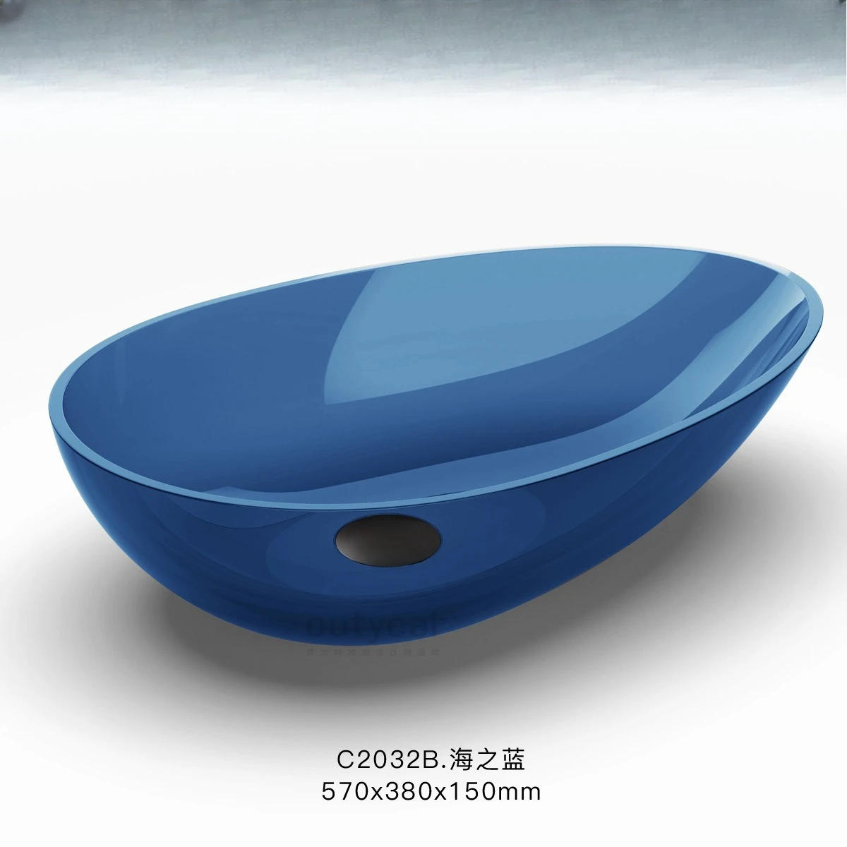 색상 투명 세면대 크리스탈 아트 세면대 B & B 컬러 세면대 가정용 투명 테이블 세면대