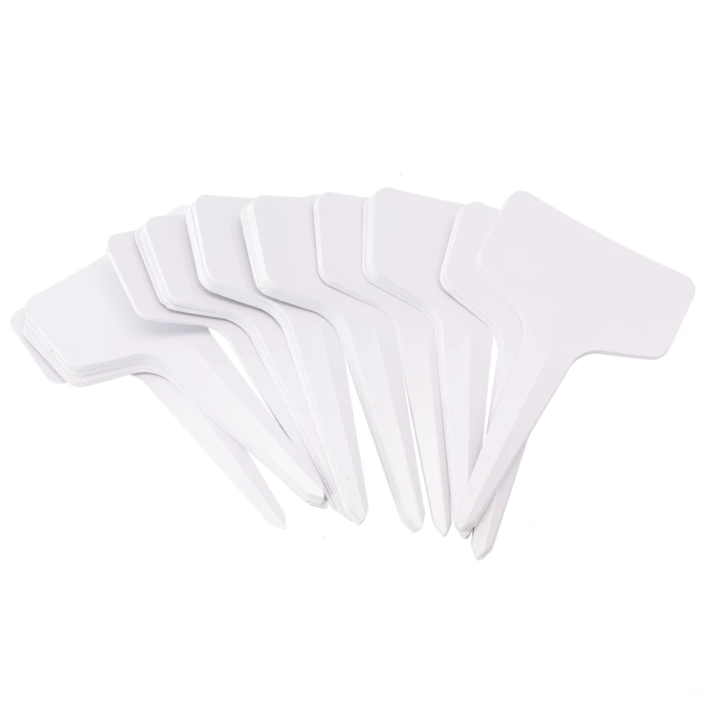 Set alat berkebun Anti Penuaan, spidol kamar anak tag tanaman Anti Penuaan 100 buah 10x2 Cm (runcing) 10x6 Cm (berbentuk t)