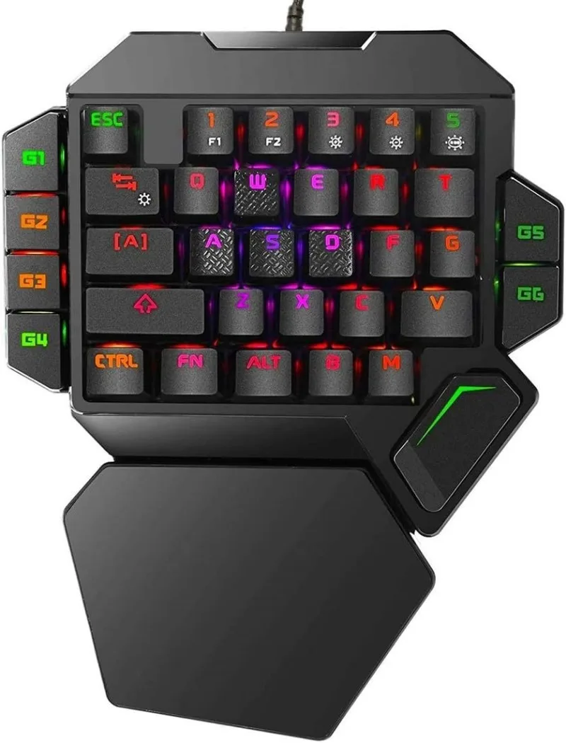 K50 K60 one-handed keyboard RGB luminous game mechanical keyboard/with macro definition function/green axis