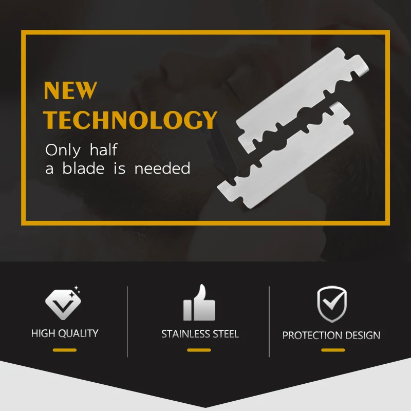 ماكينة حلاقة يدوية للرجال من Barber Shop، ماكينة حلاقة بحافة مستقيمة قابلة للطي، ماكينة حلاقة منزلية من الفولاذ المقاوم للصدأ #3