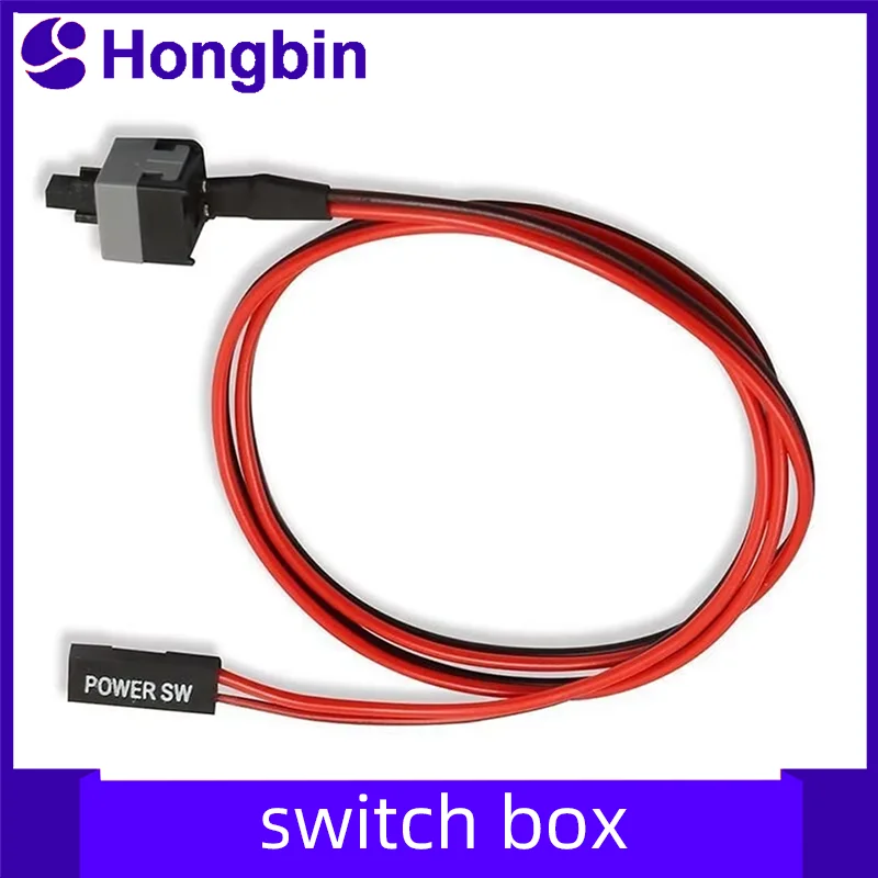 Computer Power Reset Switch Cable Supply I/O PC Motherboard Cable and Button Switch Replace a Broken Power Switch Cable