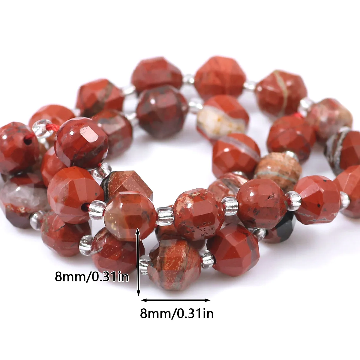 8mm 18-20pcs 1/2 Strand Natural Stone Barrel Loose Beads Tube Shape Spacer Beads For DIY Bracelet Necklace Jewelry Making